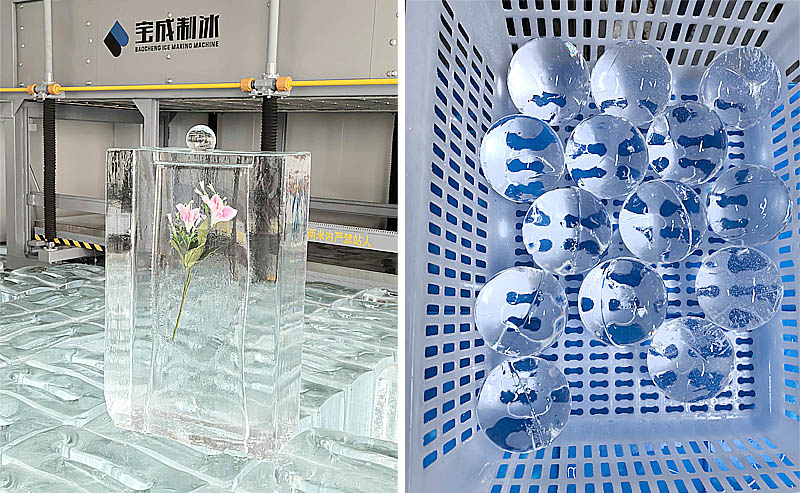 crystal clear block ice making ice ball
